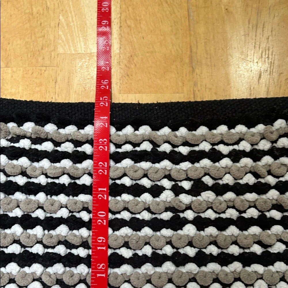 Black and Gray Striped Rug